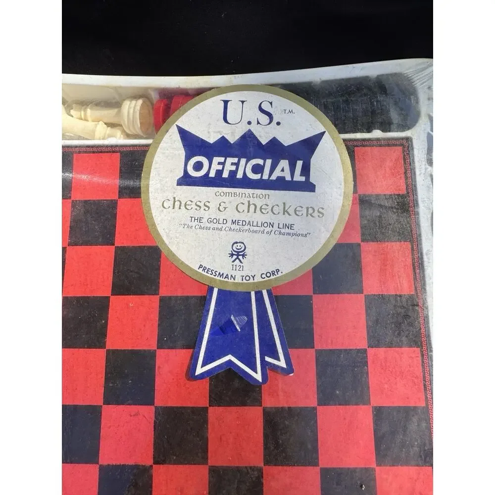 Vintage Pressman Toy Corp Checkers Chess Game New Sealed!